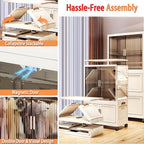 EVERYDAYZ-1-Wardrobe 4-Door 4-Shelf Plastic foldable Cupboard PC Collapsible