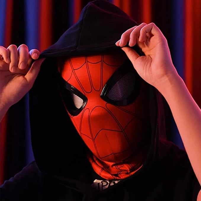 3D Spider Man Mask With Hand Remote | High Quality | Moving Eyes