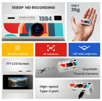 Mini Keychain Digital Camera, 1080P HD Video Recorder