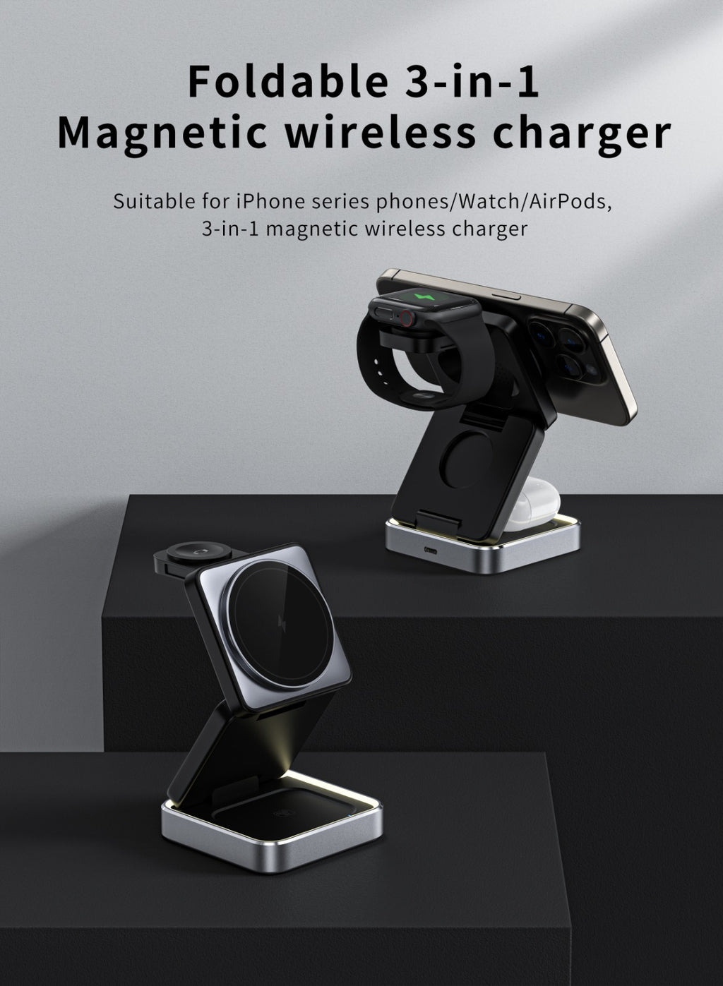 PREMIUM🌟-Foldable 3-in-1 Magnetic Wireless Charger | EVERYDAYZ