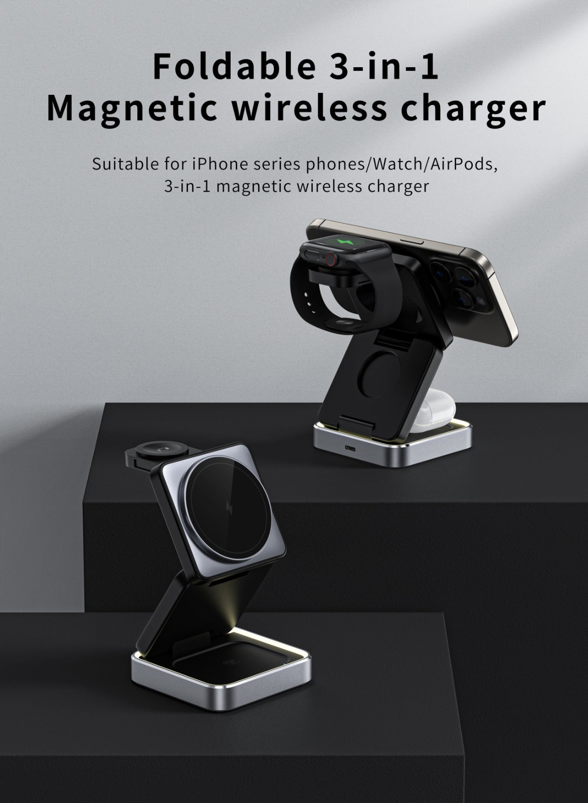 PREMIUM🌟-Foldable 3-in-1 Magnetic Wireless Charger | EVERYDAYZ